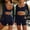 Navy women's 2 piece crop top shorts set a1, variant on Women's 2 Piece Crop Top Shorts Set V Neck Long Sleeve Casual Sport Outfits Solid Basic Workout Lounge Sets Matching Tracksuits Summer Gym Clothes, Gray M