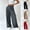 Gray, variant on Wide Leg Pants for Women Wrap Front High Waisted Tie Side Full Length Palazzo Pants Loose Fit Pull-on Casual Pants Vacation Fashion Bottoms Khaki S