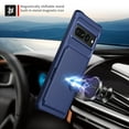 thumbnail image 5 of ELEHOLD Back Wallet Case for Google Pixel 7A Flip Card Slots Magnetic Clasp Slim Shockproof Heavy Duty Works with Magnetic Car Mount for Google Pixel 7a, Darkblue, 5 of 7
