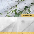 thumbnail image 4 of Pink Flower No Hooks Shower Curtain with Snap-in Liner Spring Beautiful Floral Leaf Vine Plant White Wall Shower Curtains for Bathroom, Waterproof, Easy Install, Washable 72"x78", 4 of 9