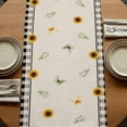 thumbnail image 5 of Table Runners 90 Inches Long Dress Scarves, Sunflowers Farmhouse Coffee/Dining/Kitchen Table Runner for Living Room, Spring Farmhouse Vintage Truck Leaf Black Plaid 13x90 Inch, 5 of 9