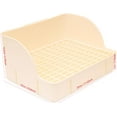 thumbnail image 2 of Enhanced Heightened Plastic Rabbit Toilet with Narrow Bottom Net & Beveled Holes - Anti-Splash Design for Chinchillas/Guinea Pigs, Easy Clean System, Scientific Training Aid, Smooth Safe Edges,, 2 of 5