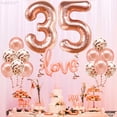 thumbnail image 2 of KatchOn, Rose Gold 35 Balloon Numbers - 40 Inch | Happy 35th Birthday Decorations for Women | 35 Birthday Balloons and Confetti Balloons | 35 Balloon Rose Gold | 35 Birthday Decorations for Women, 2 of 8