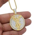 thumbnail image 2 of Men's 14k Gold On Real Silver Angel Mexican Independence Monument Over Gold Finish Pendent Charm, 2 of 7