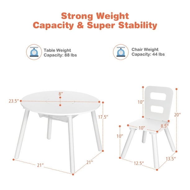 Kidkraft round storage table & 2 chair outlet set