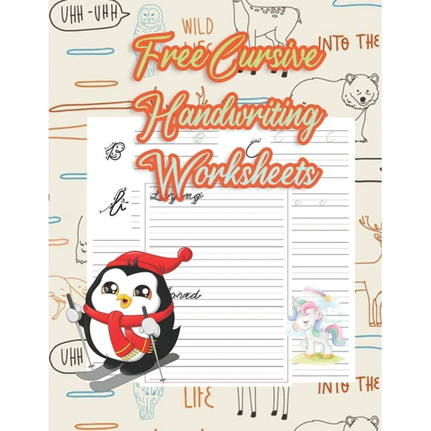 free cursive handwriting worksheets handwriting tracing workbook handwriting practice paper for kids handwriting practice sheets paperback walmart com