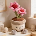 thumbnail image 5 of Cute Cartoon Potted Plants Plush Toy Soft Healing Desktop Ornament Flower Doll Adorable Decor Gift for Girls Kids Birthday Holiday,B, 5 of 6