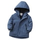 thumbnail image 4 of Parkas de manga larga, chaqueta con capucha y bolsillos para niños de tallas medianas y grandes, chaqueta tipo cárdigan., 4 of 7