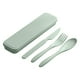 thumbnail image 1 of Ganfancp Set de Utensilios de Viaje Reutilizables con Estuche Pajita Set de Utensilios de Camping Accesorios Portátiles para Almuerzo Infantil Set de Cubiertos para Picnic Trabajo Almuerzo Escolar Of, 1 of 1