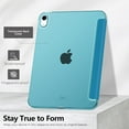 thumbnail image 6 of for iPad (A16) 11th Generation Case 11 Inch 2025,iPad 10th Generation Case 10.9 Inch 2022,Slim Stand Hard PC Translucent Back Shell Smart Cover,Support Touch ID,Auto Wake/Sleep, Peacock Teal Blue, 6 of 15
