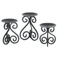 thumbnail image 3 of Gallery Of Light Scrollwork Candle Stand Trio, 3 of 4