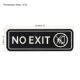 thumbnail image 2 of Unique Bargains No EXIT Sign 6'x2' Self Adhesive Door Sticker Mounting Strips Black, 2 of 6