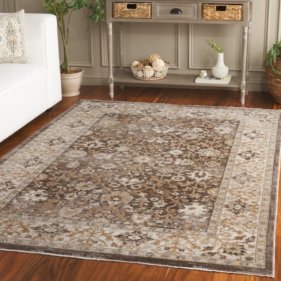 Safavieh Hazel Henley Oriental Area Rug, Brown/Ivory, 5'3" x 7'6"