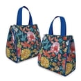thumbnail image 2 of Pioneer Flower Floral Print Pattern Insulated Lunch Bag for Women & Adults,Large Portable Soft Cooler Lunch Bag,Thermal Food Storage Tote with Pearl Cotton,8.66L,8.75x5.75x9.5 Inch, 2 of 6