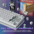 thumbnail image 3 of ATTACK SHARK R82 HE Rapid Trigger TKL Wired Mechanical Gaming Keyboard with Accessories Included, White, 3 of 7