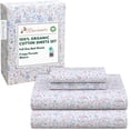 thumbnail image 7 of RUVANTI 100% Organic Cotton Sheets - Full Size bed sheet - 4 Piece Percale Weave Bedding, Crisp, Cooling & Breathable, Soft & Durable, 16" Deep Pocket, Hotel Quality Sábanas - Multi Paisley, 7 of 7