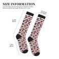 thumbnail image 2 of Lsque Ladybugs on Black and White Striped1 Pattern Sport Compression Socks for Men & Women 15-20 mmHg Knee High Nurse Pregnant Running Medical and Travel Athletic, 2 of 6