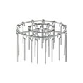 thumbnail image 2 of Stainless Steel Vertical Air Fryer Rotisserie Basket 24 Skewer Capacity for Home Kitchen Cooking, 2 of 7