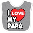 thumbnail image 3 of Inktastic I Love My Papa Boys or Girls Baby Bib, 3 of 4