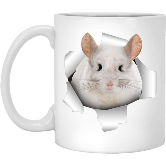 Funny Chinchilla White Cute Mugs For Animal Lovers Women Christmas 2022 Gifts White Coffee Mug White 11oz