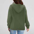 thumbnail image 6 of Womens Zip Up Hoodies, Long Sleeve Pullover for Women Fall Fashion Loose Fit Solid Color Hooded Sweatshirts with Pockets, 6 of 6