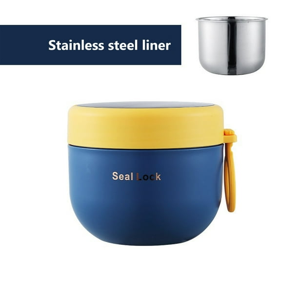 Hovilon Vacuum Insulated Food Jar with Foldable Spoon,18 OZ Stainless Steel Students Adult Thermo for Hot Food,Leak Proof,Portable Food Container Soup Thermo for Office