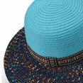 thumbnail image 4 of Noric Women Summer Sun Hat Color Block Wide Brim Floppy Hat Bohemian UV Protection Cap for Beach Vacation, 4 of 5