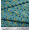 thumbnail image 2 of Soimoi polyester Crepe Fabric Leaves & Floral Decor Fabric Printed Yard 52 Inch Wide, 2 of 3