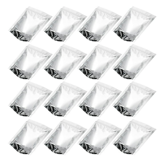 TAILTOSS Silver Reusable Snack Bag for Dried Food present Packaging 50Pcs 8.7X5.9X1.6In