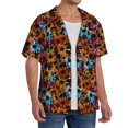 thumbnail image 2 of Goofa Daisies Flowers Printed Men's Casual Short-sleeved Shirt,Lightweight Breathable Button-down,Summer Casual men's top,Versatile Fashion shirt-, 2 of 7