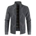 thumbnail image 1 of Cardigan à Fermeture Éclair Décontracté pour Hommes Automne Hiver Mode Confortable Léger pour Usage Quotidien, 1 of 3