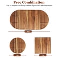 thumbnail image 2 of Qiyester Multifunctional Delicious Food Platter, Acacia Wood Platter with Grooves, Irregular Shape, Suitable for Cookies, Desserts, and Snacks, 2 of 9