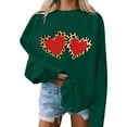thumbnail image 2 of Winter Saving Talove Long Sleeve Shirts for Women Graphic Printed Sweatshirt Fall Fashion Must Haves Loose Pullover Tops 2025 Womens Tops Plus Size 3/4 Sleeve Christmas Shirts, 2 of 4