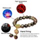 thumbnail image 4 of Pulsera de cuentas de vidrio con lámina de oro de 10 cm hecha a mano, pulseras elásticas, para meditación para hombres y mujeres, 4 of 5