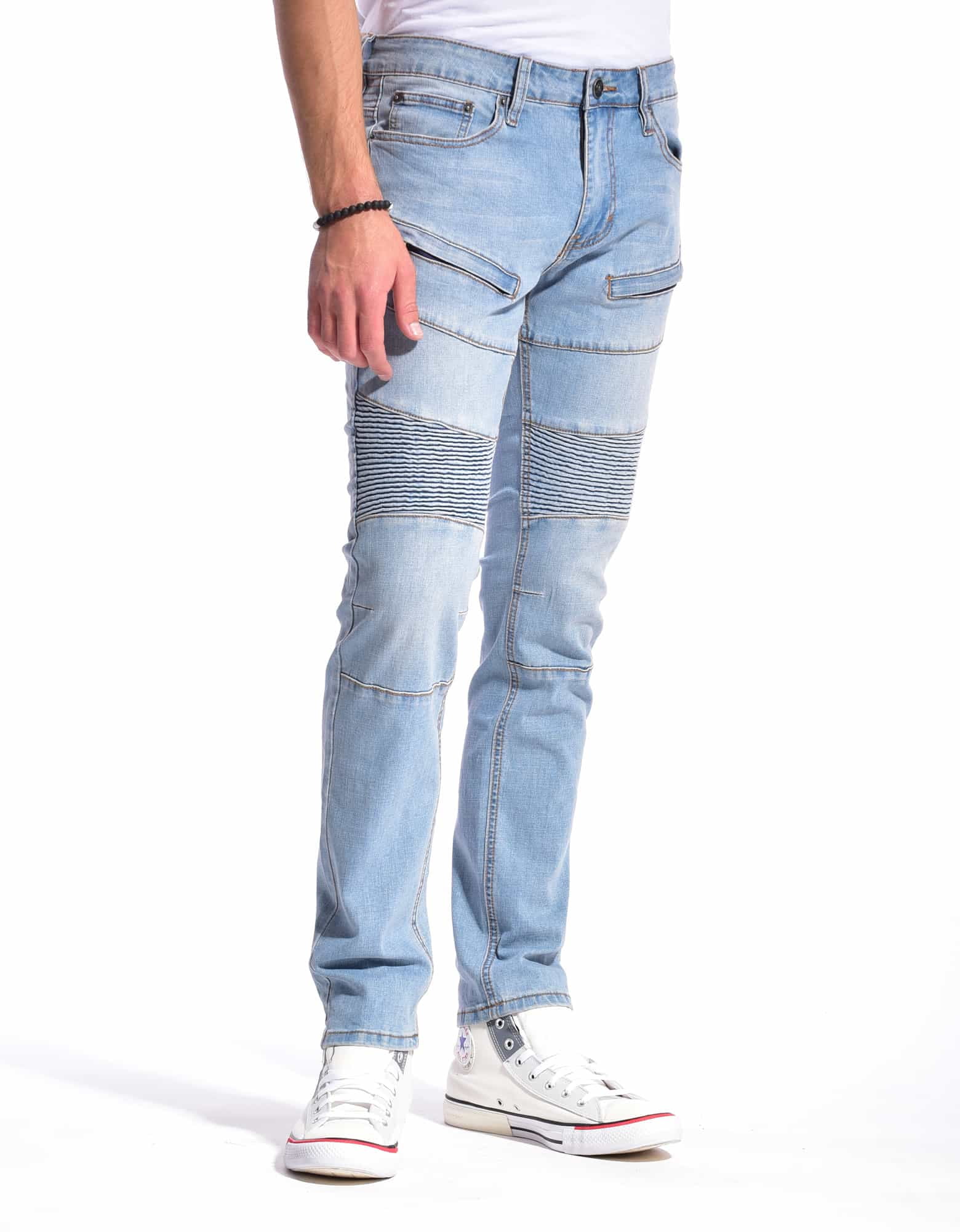 Tigha Herren Jeans Morten light grey ripped size 36/32 