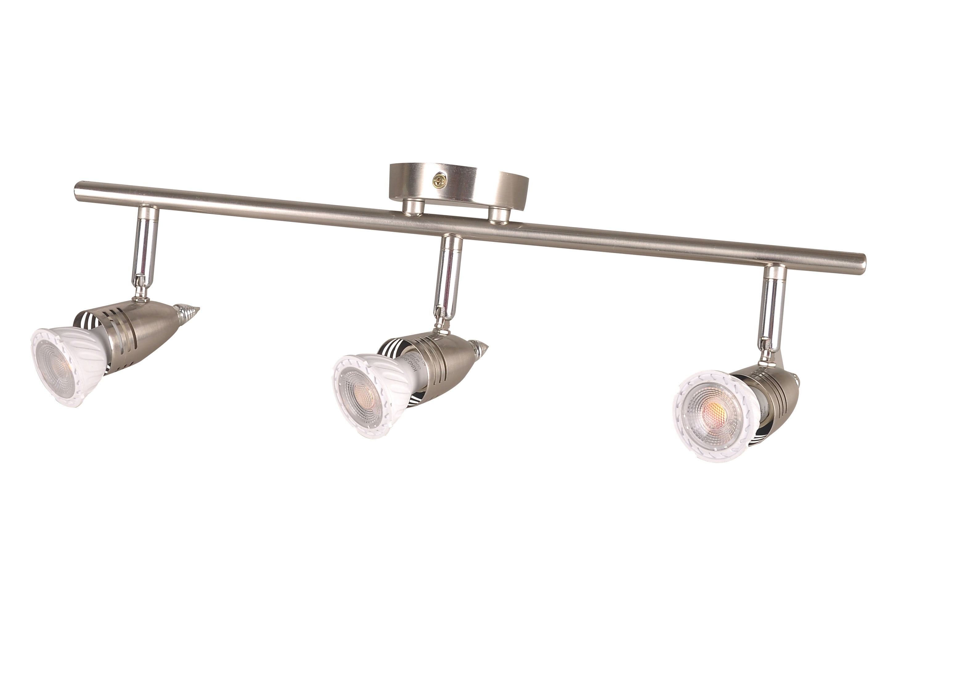 Kimyan Three Light Track Lighting Kit Plug In Brushed Nickel With Kimyan Three Light Track Lighting Kit