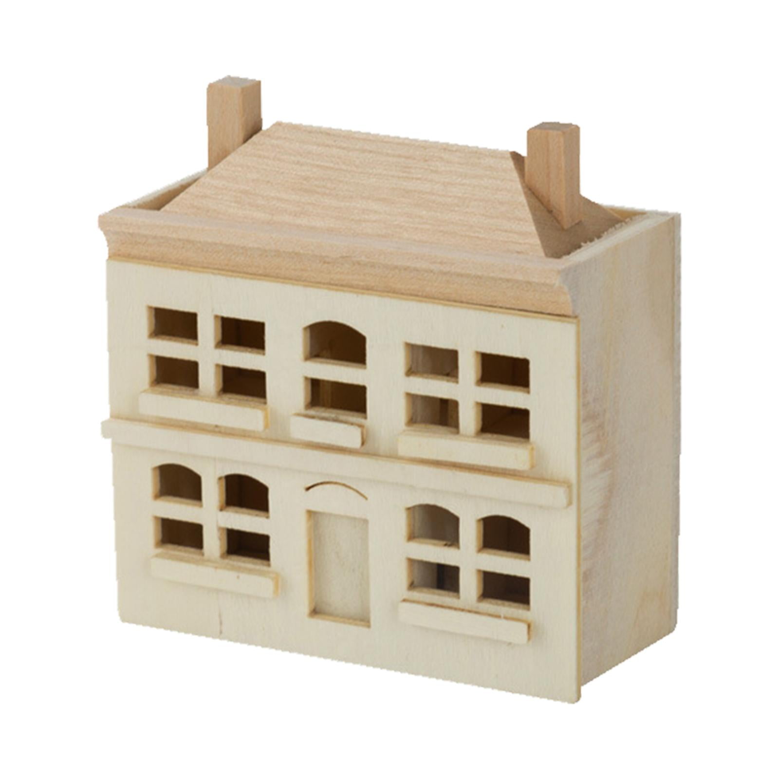 Luzkey 1 12 Wood Dollhouse Villa Micro Landscape Dollhouse Decor Accessory Accessories Toys Craft Simulation For Children Girls Boys Birthday Gifts Ot