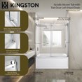 thumbnail image 6 of Kingston Brass KVTAP6032L21A8 60-Inch Acrylic Rectangular 3-Wall Anti-Skid Alcove Tub Combo with Tub Door (Left Hand Drain) in White/Brushed Nickel, 6 of 9