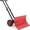 6#, variant on Snow Shovel with Wheels, Heavy Duty Double Rod Wheeled Snow Pusher with 29" W × 19.8" H Metal Blade, Angle & Height Adjustable Handle for Driveway Sidewalk Yard