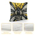 thumbnail image 4 of Qinduosi Summer Pillow Covers Set of Yellow Bee Kind Honeycomb Buffalo Plaid Bowknot Outdoor Decorative Throw Pillows Farmhouse Pillowcases Linen Cushion Case Decor for Home Sofa Couch Bed, 4 of 5