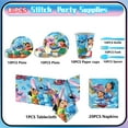 thumbnail image 4 of JMOCD 81Pcs Blue Stitch Party Tableware Set, Birthday Party Supplies Decorations Set, Tablecloth,Plates, Napkins,Cutlery,Cups,10 Guests, 4 of 4