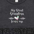 thumbnail image 4 of Inktastic My Great Grandma Loves Me Heart Great Grandchild Girls Baby Dress, 4 of 5