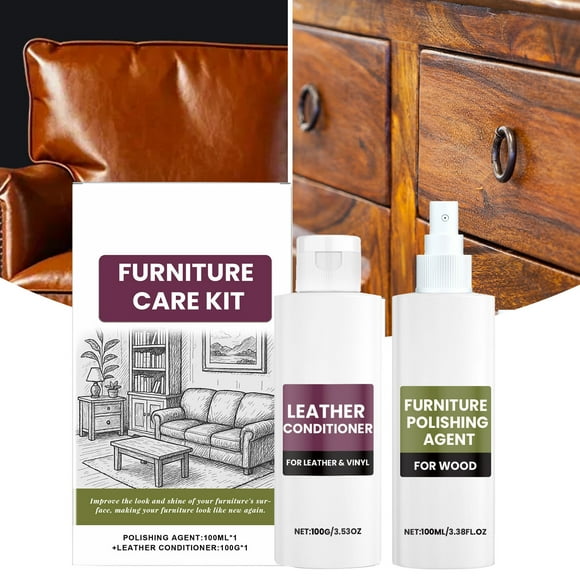 Furniture Care Kit Furniture Agent + Leather Conditioner Living Furniture Solutions 100ML Bathroom Spray Wet It And Forget It Outdoor Spray Household Cleaners Spray 8oz Out Gasket Remover Porcelain