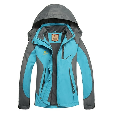 Lixada Waterproof Jacket Windproof Raincoat Sportswear Outdoor Hiking Traveling Cycling Sports Detachable Hooded Coat for