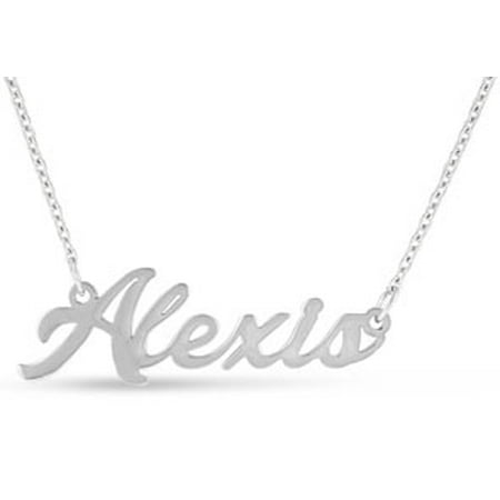 - Alexis Nameplate Necklace In Silver