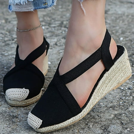 

Shldybc Wedge Sandals for Women Fashion Ladies Large Size Wedges Wrapped Shoes Casual Shoes High Heel Sandals Summer Savings Clearance