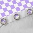 thumbnail image 4 of Homewish Geometric Plaid Black Out Curtains For Teens Boys Girls,Purple White Curtains Pack of 2 (42x63 Each),Vintage Aesthetic Bedroom Curtains,Super Cozy Room Decor, 4 of 6