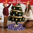 thumbnail image 5 of 30 Inch Christmas Tree Skirt – Velvet Plush Tree Mat, Soft Thickened Polyester with Red Ties, Single-Sided Printing, Available in 30in/36in/48in, Perfect for Holiday Xmas Tree Decoration, 5 of 7
