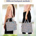thumbnail image 4 of FORMRS Womens Corduroy Tote Bag Crossbody Shoulder Handbag with Pocket, Small Pink Flower, 4 of 7
