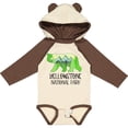 thumbnail image 3 of Inktastic Yellowstone National Park Mountains and Bear Shape Boys or Girls Long Sleeve Baby Bodysuit, 3 of 5